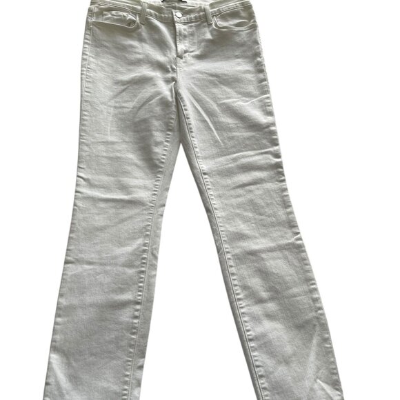 J BRAND Cropped Rail Stretch Jeans White Sz-30 - Picture 1 of 7